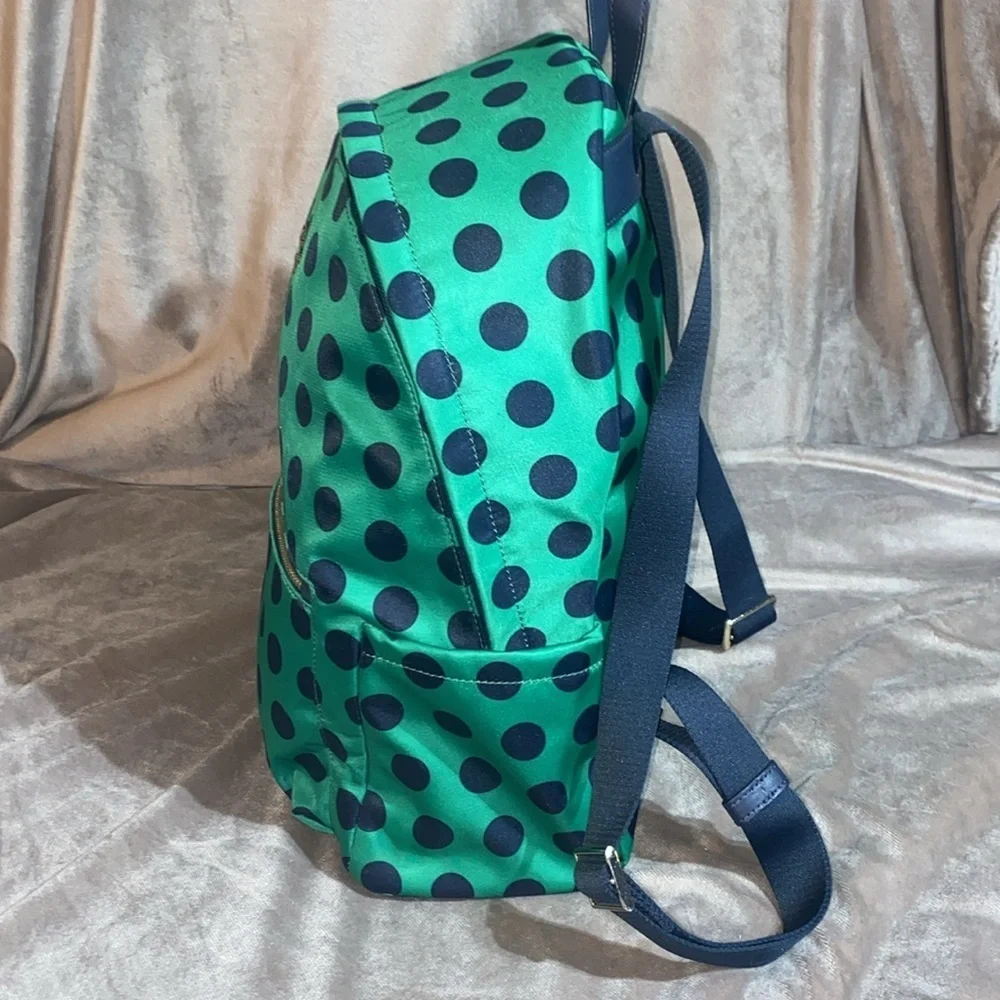 ♠️ Kate Spade Chelsea Teal and Navy Polka Dot Backpack